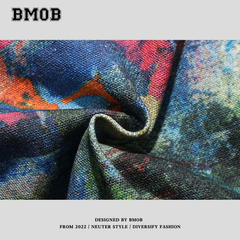 BMOB アメリカン ヴィンテージ インク スプラッシュ グラフィック ジーンズ【BMO03005】