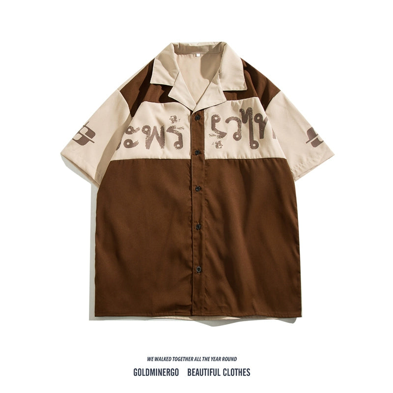 ヴィンテージスクリプト半袖シャツ【NB01007】