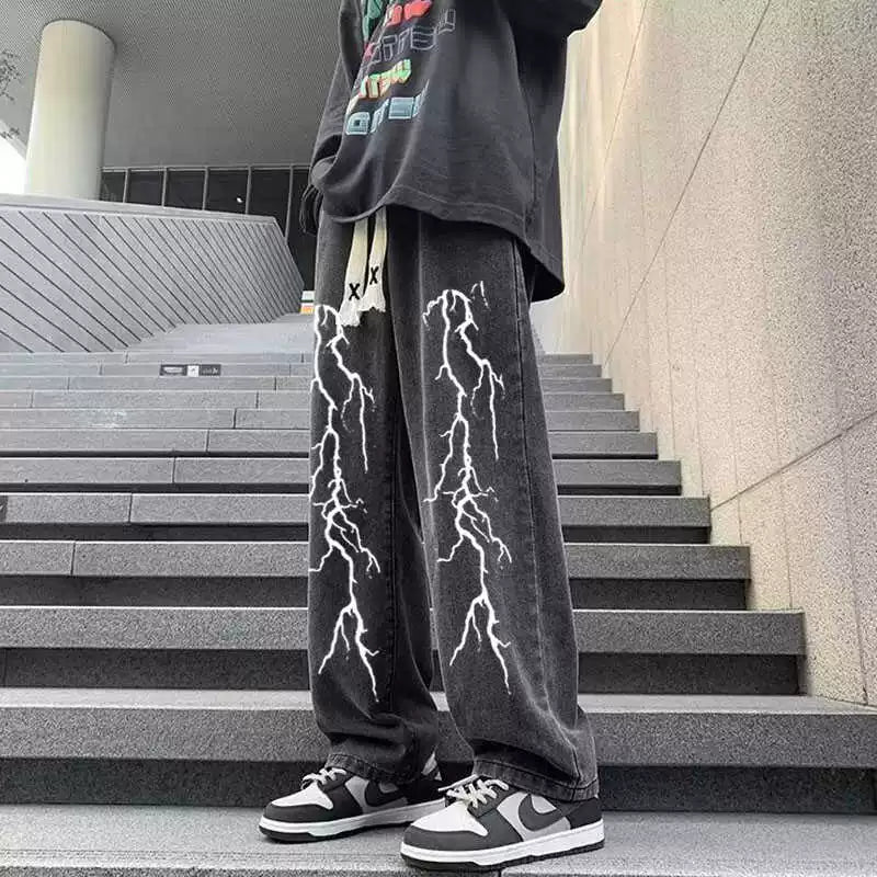 アメリカンレトロ ルーズワイドレッグジーンズ ストレートデニム【NB03005】