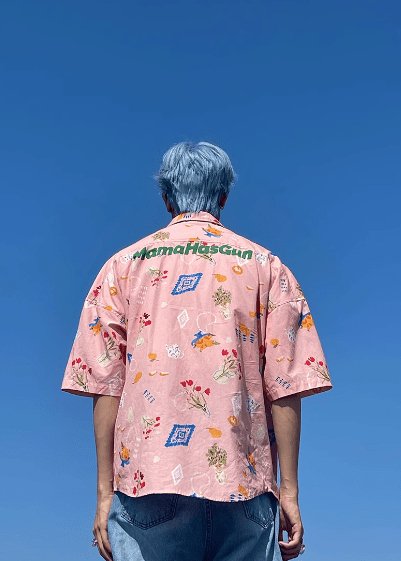 MamaHasGun 花柄プリントTシャツ【MHG005】 - .BEL store